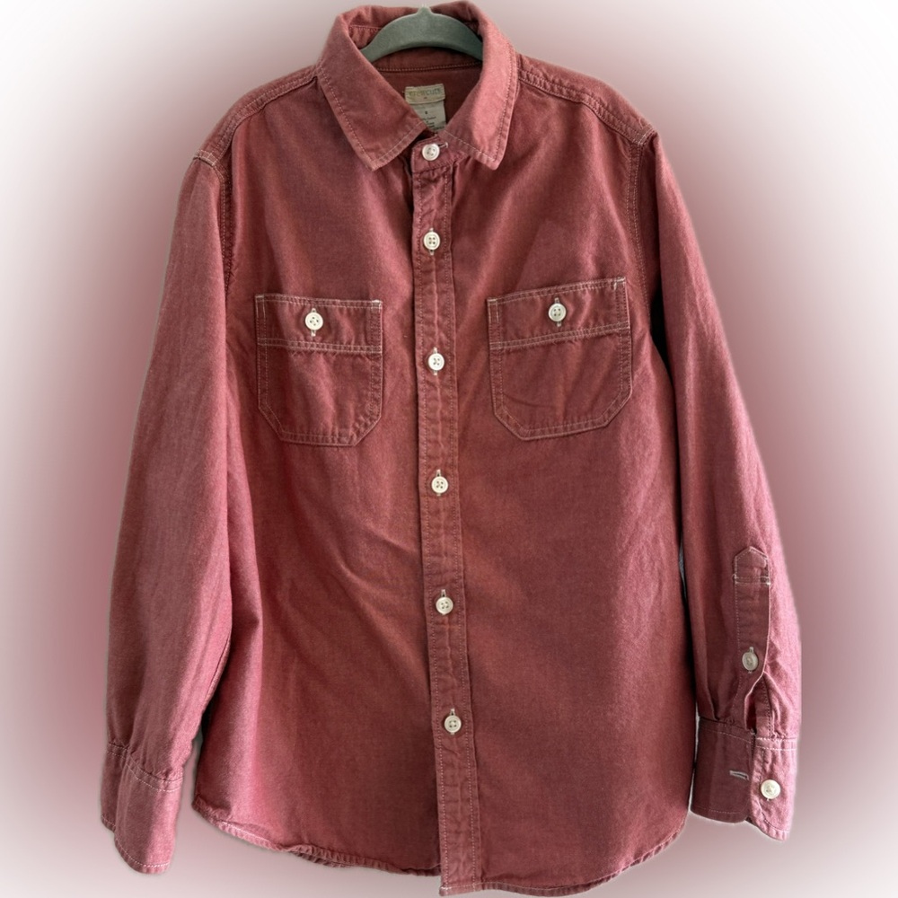 J. Crew Men's Long-Sleeve Button-Down Shirt in Dusty Rose